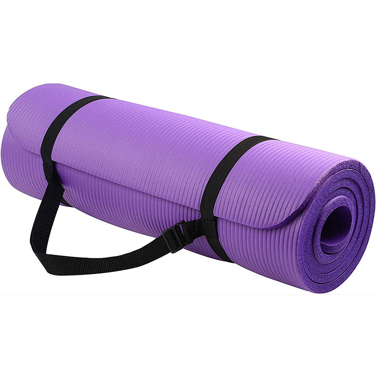 Striped NBR Yoga Mat for Fitness, Yoga & Home Workouts