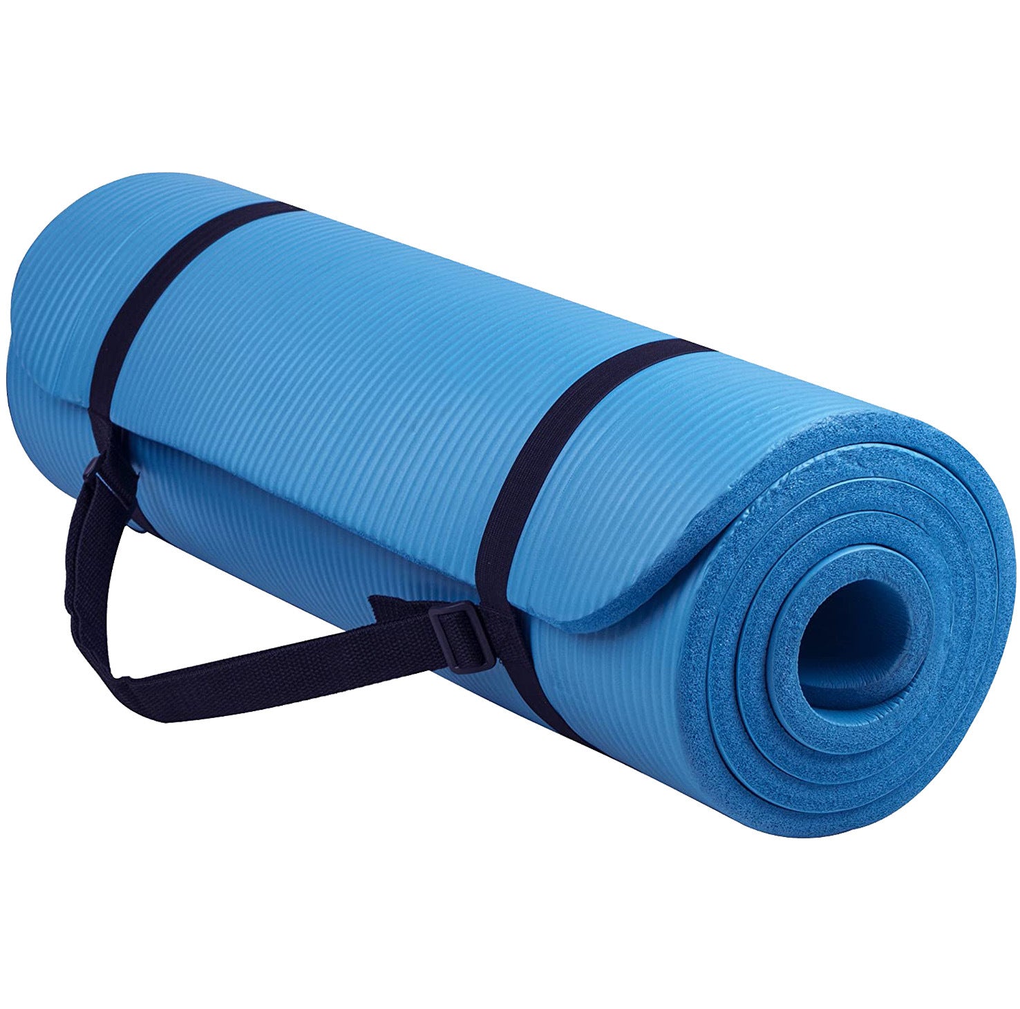 Striped NBR Yoga Mat for Fitness, Yoga & Home Workouts