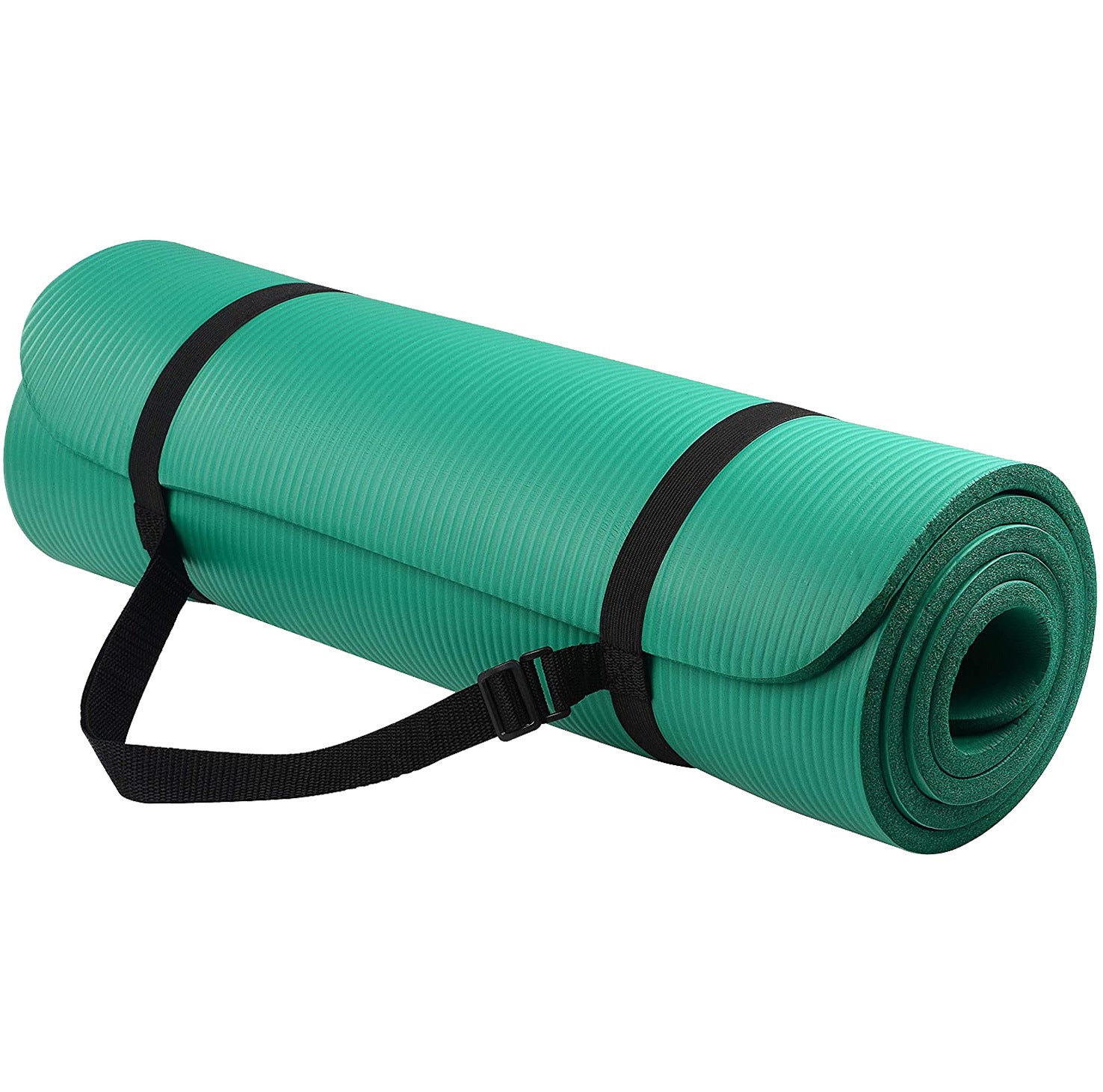 Striped NBR Yoga Mat for Fitness, Yoga & Home Workouts