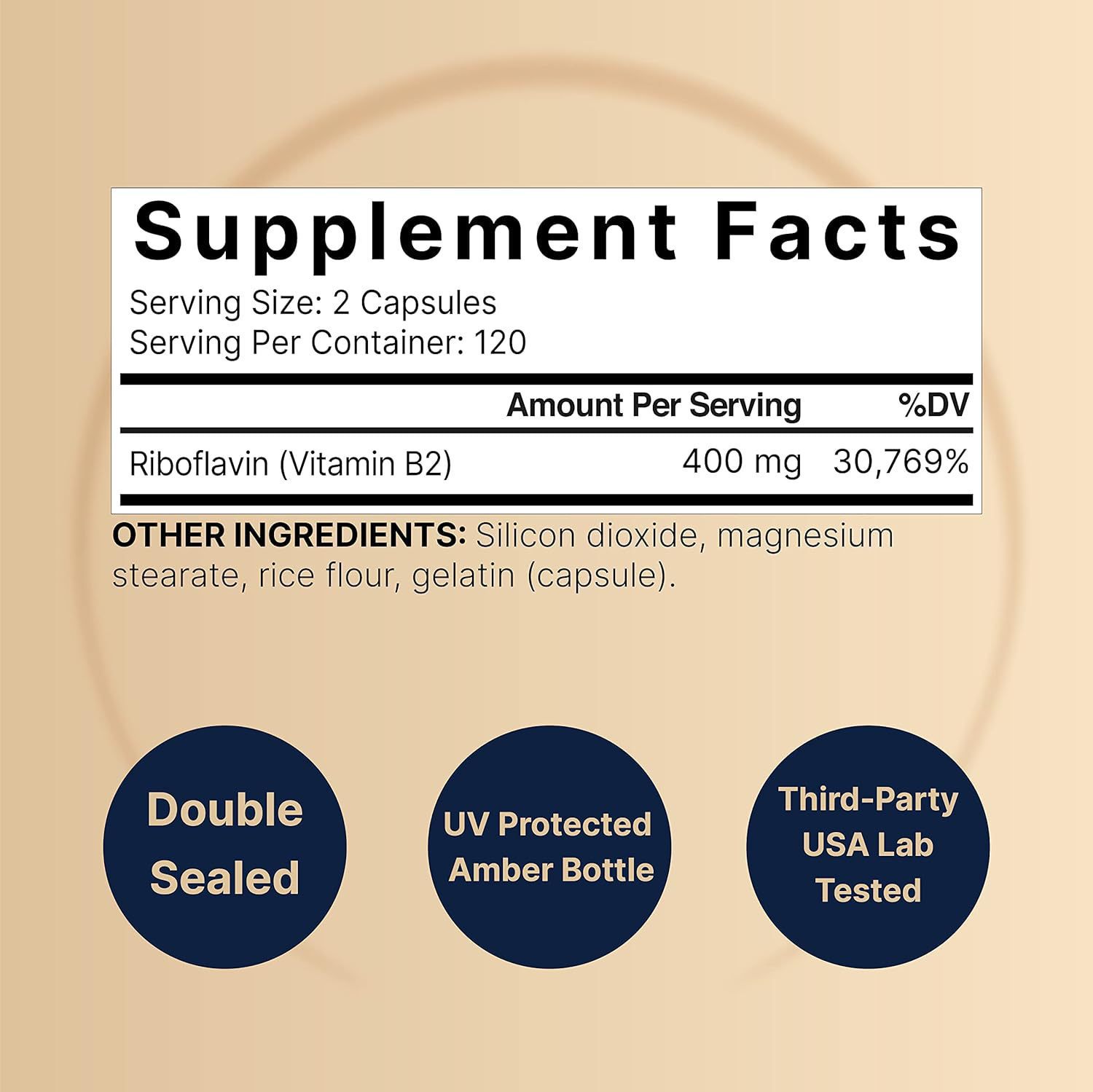 Vitamin B2 60 Capsules